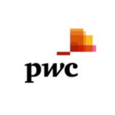 PwC logo with colorful geometric design